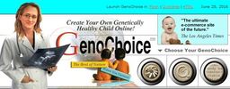 Picture screenshot of home page from genochoice website